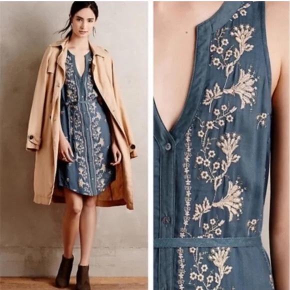 embroidered maxi dress long sleeve Floral Embroidered Maxi Dress main image 0